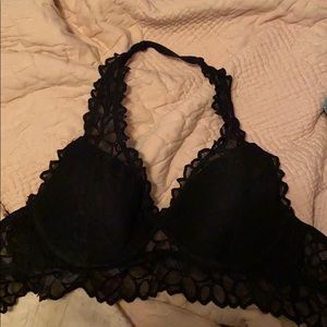 VS PINK black halter bralette